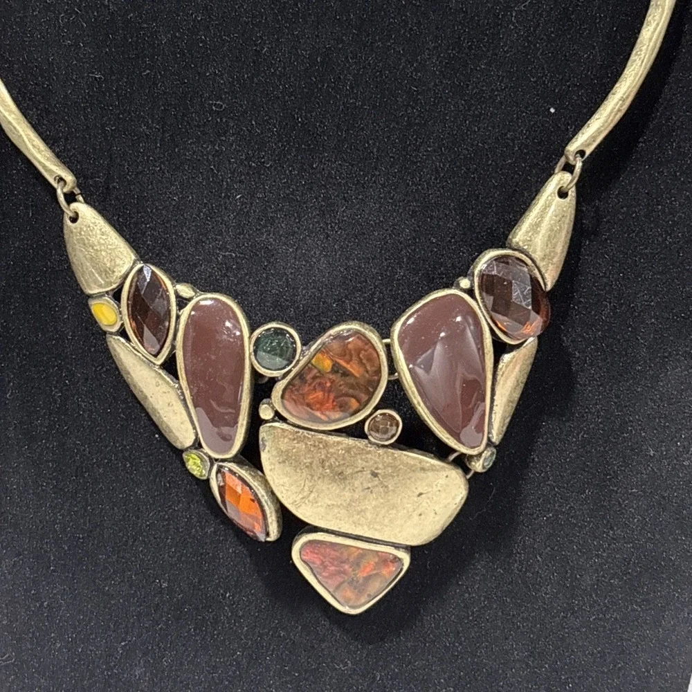 Lot Of 2 Unmarked Amber/Gold Necklaces - Picture 12 of 16
